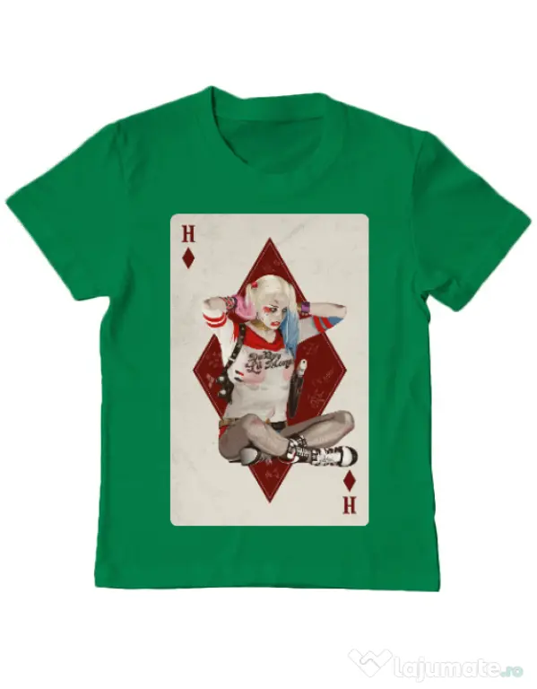 Tricou ADLER copil Harley Card Verde mediu