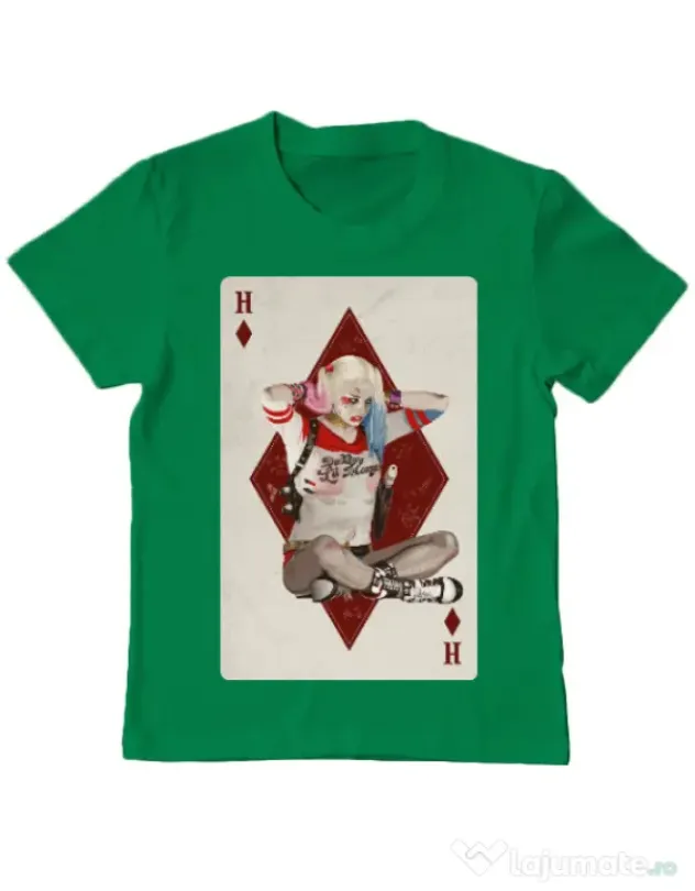 Tricou ADLER copil Harley Card Verde mediu
