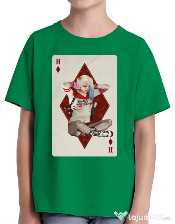 Tricou ADLER copil Harley Card Verde mediu