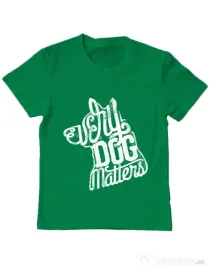 Tricou ADLER copil Every dog matters 2 Verde mediu