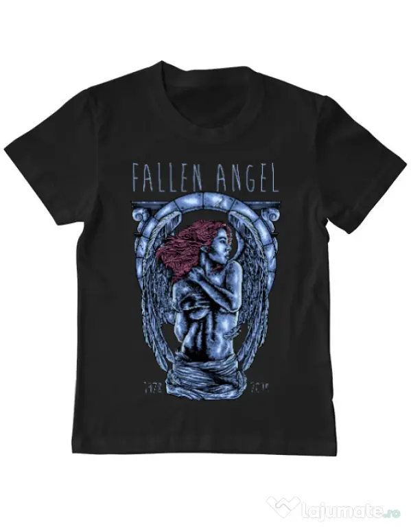 Tricou ADLER copil Fallen angel Negru