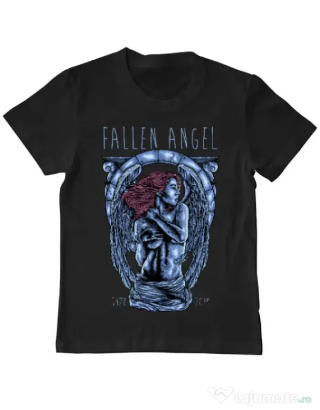 Tricou ADLER copil Fallen angel Negru
