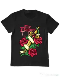 Tricou ADLER copil The dagger Negru