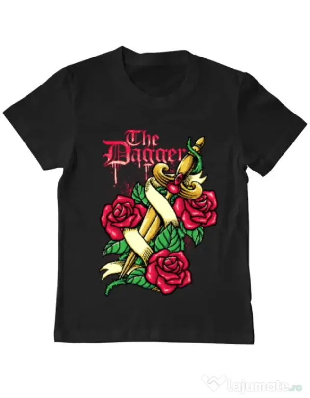 Tricou ADLER copil The dagger Negru