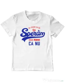 Tricou ADLER copil Sa zicem ca da Alb