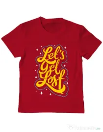 Tricou ADLER copil Let\'s get lost Rosu