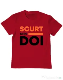 Tricou ADLER copil Scurt si pe doi Rosu