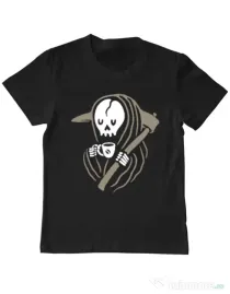 Tricou ADLER copil Grim reaper love coffee Negru