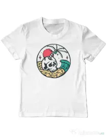Tricou ADLER copil Skull and beach Alb