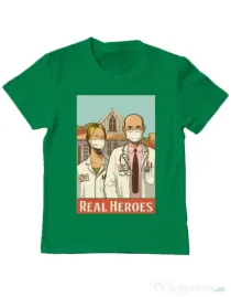 Tricou ADLER copil Real heroes Verde mediu