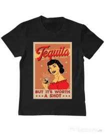 Tricou ADLER copil Worth a shot Negru