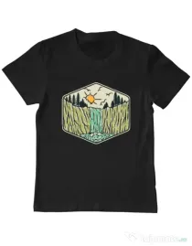 Tricou ADLER copil Beauty waterfall Negru
