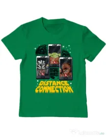 Tricou ADLER copil Distance connection Verde mediu