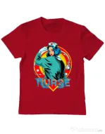 Tricou ADLER copil Strong nurse Rosu