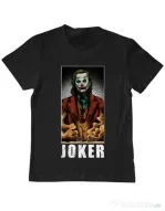 Tricou ADLER copil Joker flames Negru