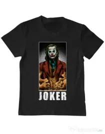 Tricou ADLER copil Joker flames Negru