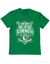 Tricou ADLER copil The pain you feel Verde mediu