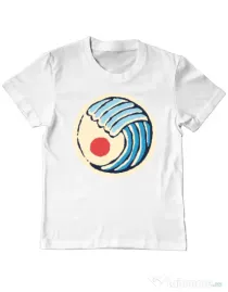 Tricou ADLER copil Great wave Alb