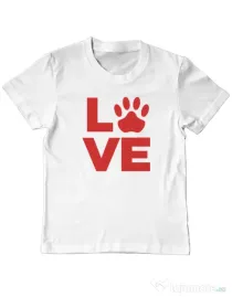 Tricou personalizat copil Love Kola Kariola Rosu Alb