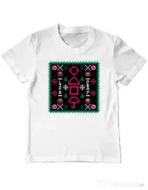 Tricou personalizat copil Childhood Pattern Alb