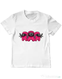 Tricou personalizat copil Squid Squad Alb