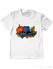 Tricou personalizat copil Thank Giving Alb