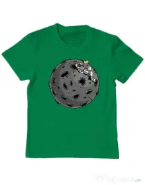 Tricou personalizat copil Chill Astronaut Verde mediu