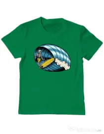 Tricou personalizat copil Surf Nose Verde mediu
