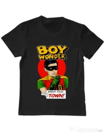 Tricou personalizat copil Boy Wonder Negru