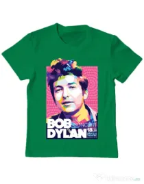Tricou personalizat copil Bob Dylan Verde mediu