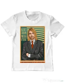 Tricou personalizat copil Kurt Cobain Alb