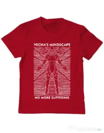Tricou personalizat copil vecna's mindscape Rosu