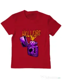 Tricou personalizat copil HELLFIRE Rosu