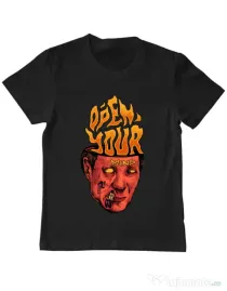 Tricou personalizat copil OPEN YOUR MIND Negru