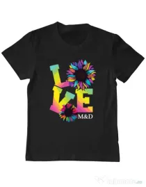 Tricou personalizat copil M&D 18 Love Negru