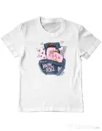 Tricou personalizat copil happy place Alb