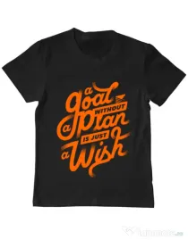 Tricou ADLER copil A Goal Without a Plan is Just a Wish Negru