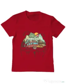 Tricou ADLER copil Adventure Rosu