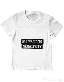 Tricou ADLER copil Allergic to negativity Alb