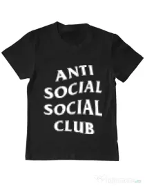 Tricou ADLER copil Anti social Negru