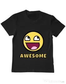 Tricou ADLER copil Awesome Negru