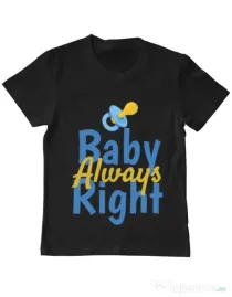 Tricou ADLER copil Baby always right Negru