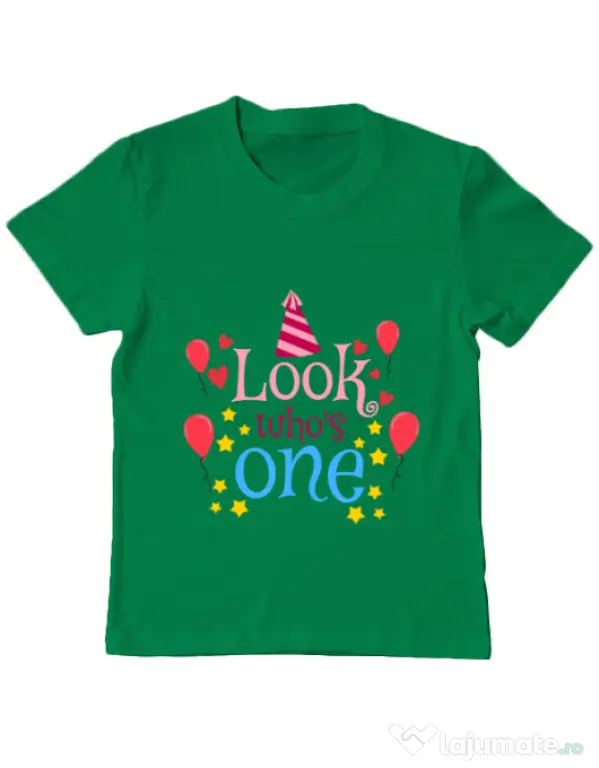 Tricou ADLER copil Baby birthday Verde mediu