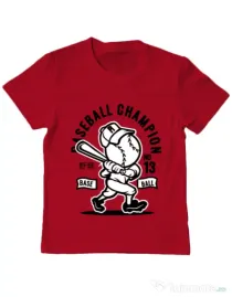 Tricou ADLER copil Baseball Champion Rosu