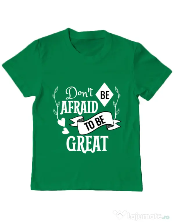 Tricou ADLER copil Be great Verde mediu