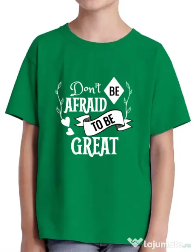 Tricou ADLER copil Be great Verde mediu