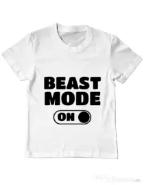 Tricou ADLER copil Beast mode Alb