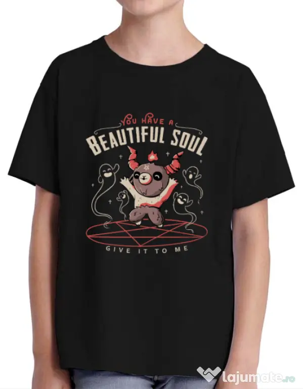 Tricou ADLER copil Beautiful soul Negru
