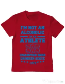 Tricou ADLER copil Beer champion Rosu