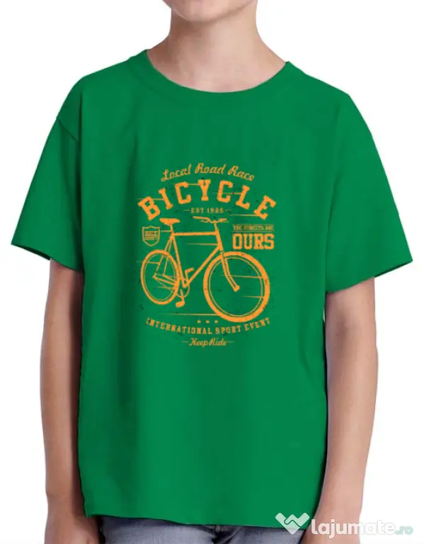Tricou ADLER copil Bicycle Verde mediu